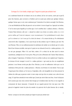 Lorsque Jo s'est rendu compte que l'argent ne peut pas acheter tout