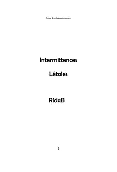 Intermittences Létales