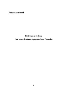 Littérature et écriture
