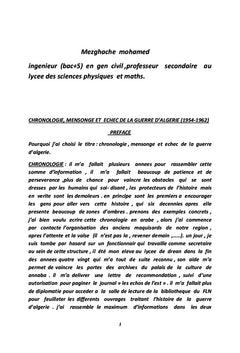 Chronologie, mensonge et échec de la guerre d'Algérie