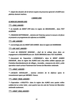 Chronologie, mensonge et échec de la guerre d'Algérie
