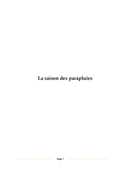 La saison des parapluies