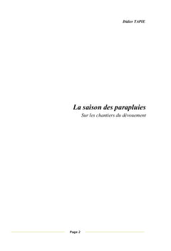 La saison des parapluies