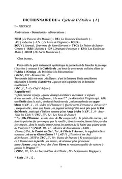 Dictionnaire du Cycle de L'Etoile (1)