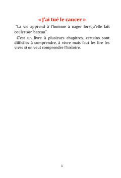J'ai tué le cancer