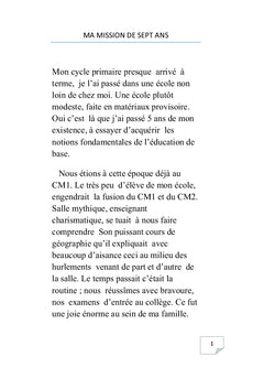 Ma mission de 7 ans