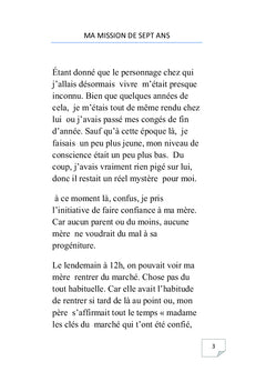 Ma mission de 7 ans