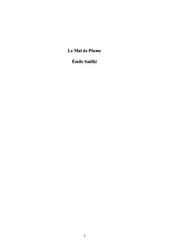 Le Mal de Plume