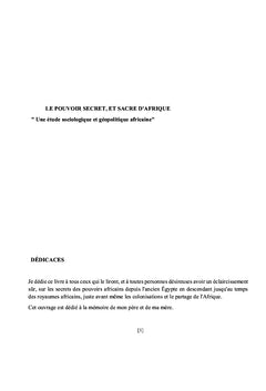 Le pouvoir secret et sacré d'Afrique
