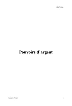 Pouvoirs d'argent