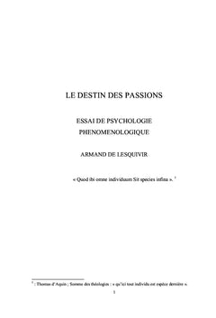 Le destin des Passions