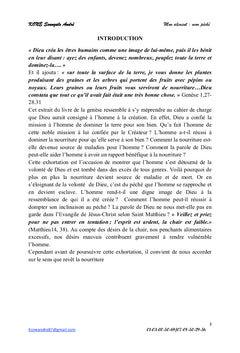 Mon aliment : mon péché