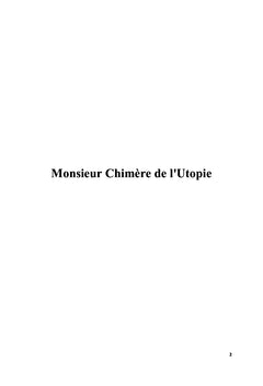Mr Chimère de l'Utopie