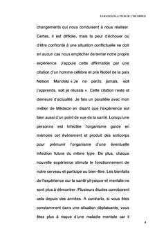 La peur de l'inconnue