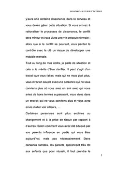 La peur de l'inconnue