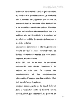 La peur de l'inconnue