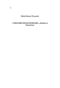 Théâtres pour instruire