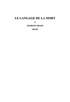 LE LANGAGE DE LA MORT