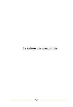 La saison des parapluies