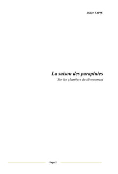 La saison des parapluies