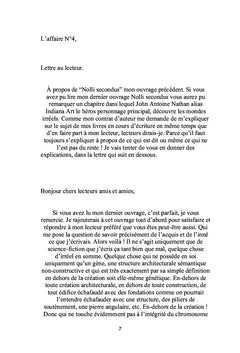 Les aventures de John Antoine Nathan Indiana Art (L'affaire N°IV)