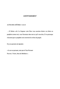 À propos de la parousie