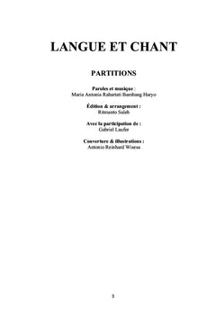 Langue et Chant