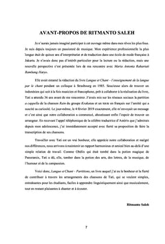 Langue et Chant