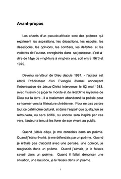 Les chants d'un pseudo-africain