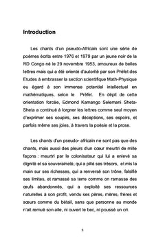 Les chants d'un pseudo-africain