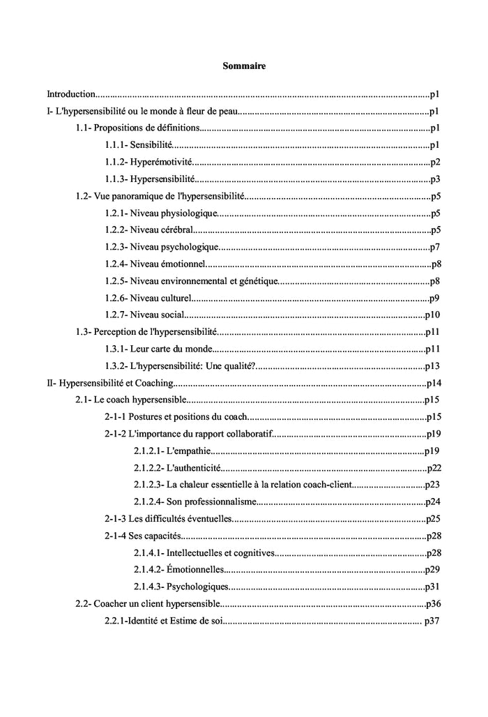 Coaching et hypersensibilité