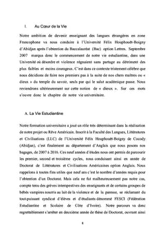 Mon Rêve Américain, Parcours de Héros ou Destin?