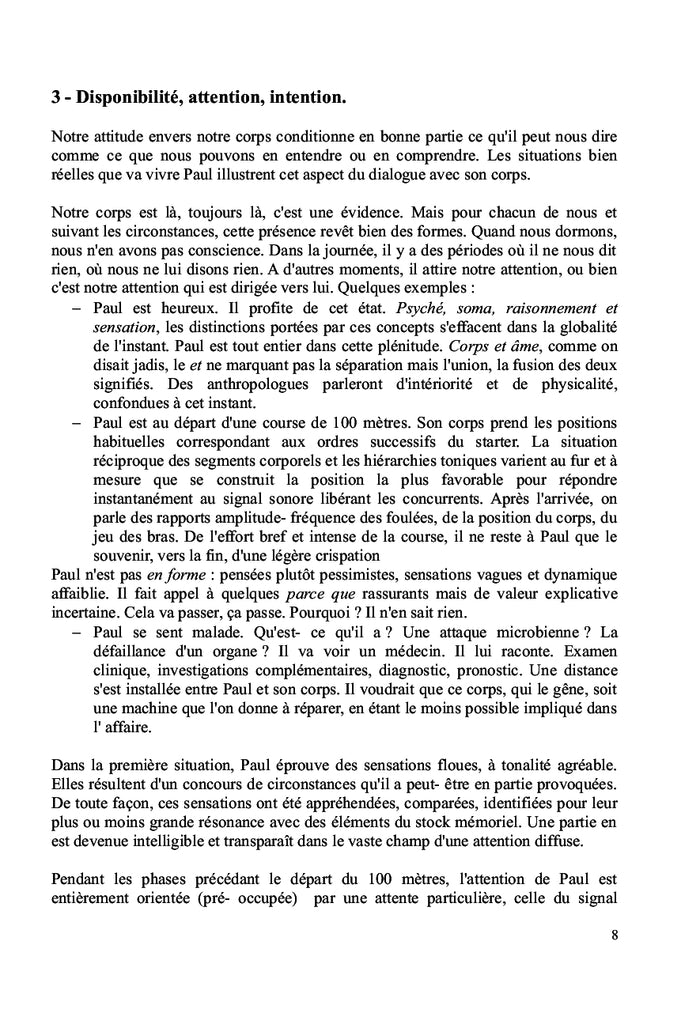 Dialogues avec le corps