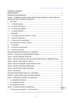 Le choix du conjoint qui te rendra heureuse