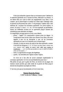 De la nouvelle niassance aux ministères dans l'église