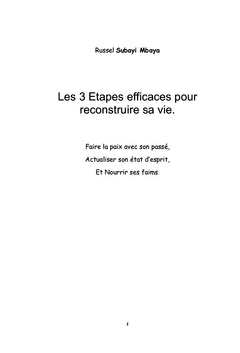 Les 3 Étapes Efficaces pour Reconstruire sa Vie