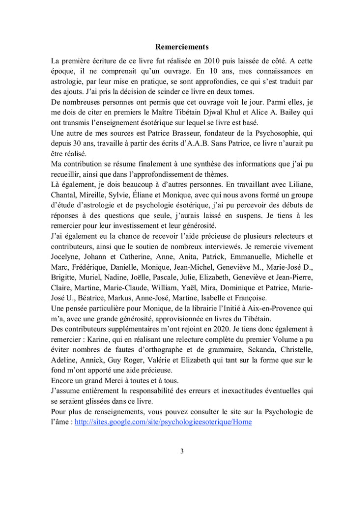 La psychologie de l'âme