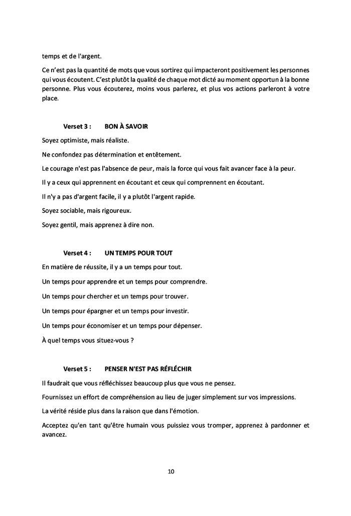 Les 365 versets du développement personnel