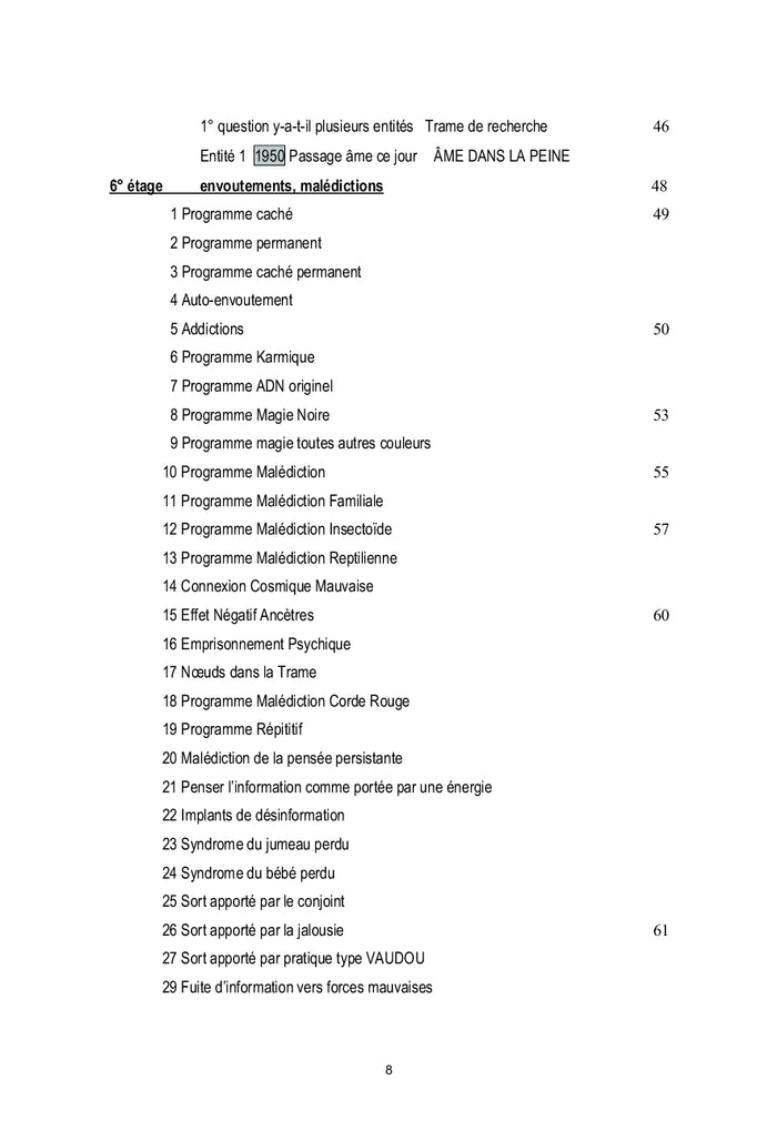 7 étages d'envoutements et malédictions : les traiter au 1er niveau
