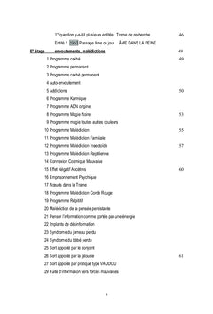 7 étages d'envoutements et malédictions : les traiter au 1er niveau