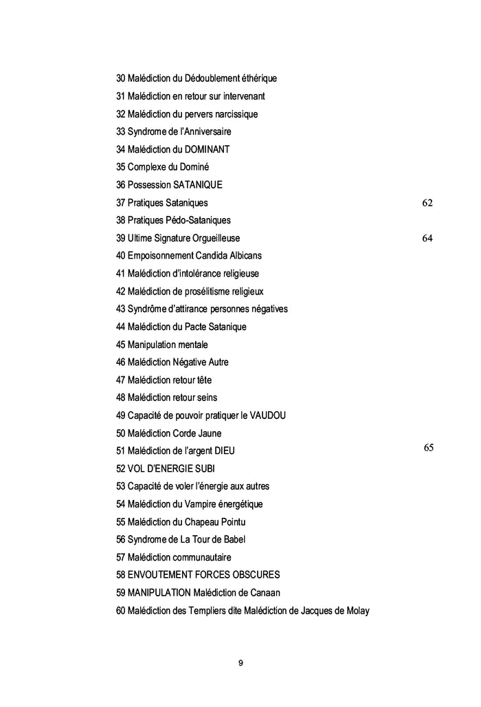 7 étages d'envoutements et malédictions : les traiter au 1er niveau