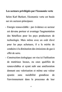 L'ÉCONOMIE VERTE