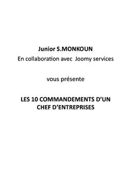 Les 10 commandements d'un chef d'entreprise
