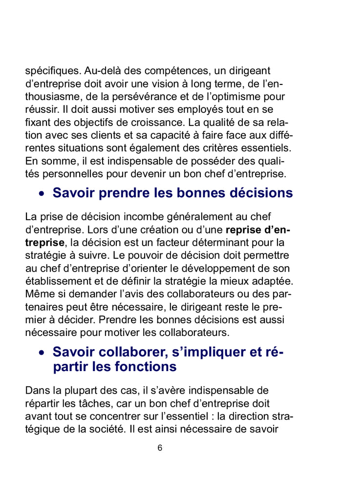 Les 10 commandements d'un chef d'entreprise