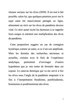 Rêves de pandémie, pandémie de rêves