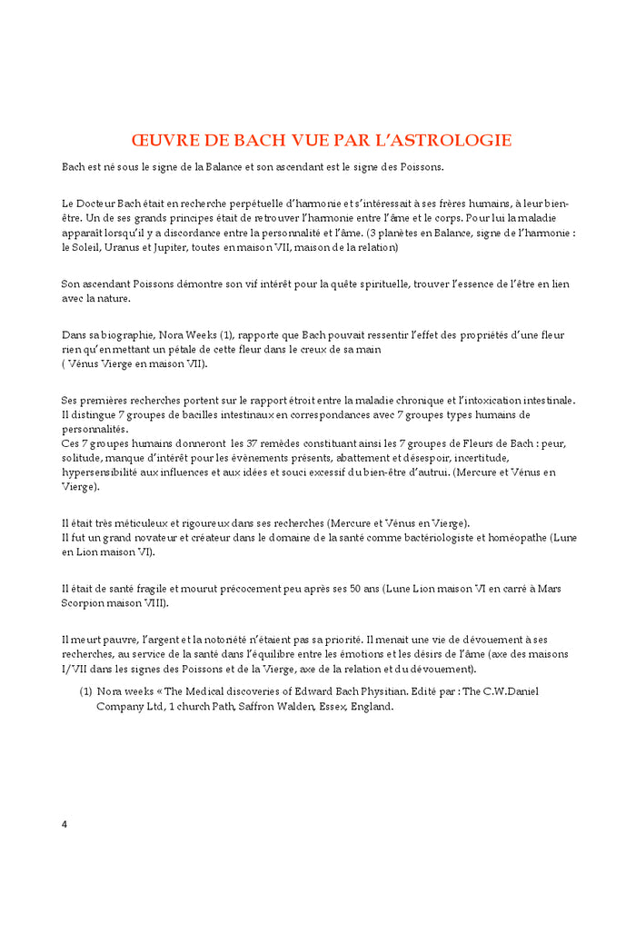 Astrologie et Fleurs de Bach