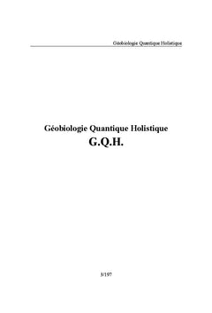 Geobiologie Quantique Holistique