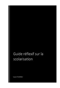 Guide reflexif sur la scolarisation