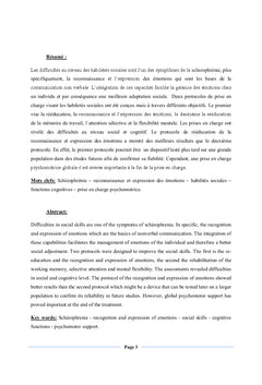 Psychomotricite et Schizophrenie