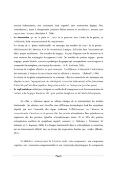 Psychomotricite et Schizophrenie